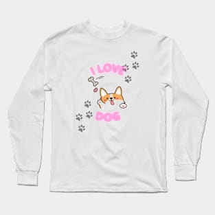 I Love Dog Long Sleeve T-Shirt